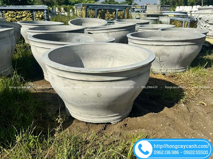 Chậu xi măng 1m thô không sơn