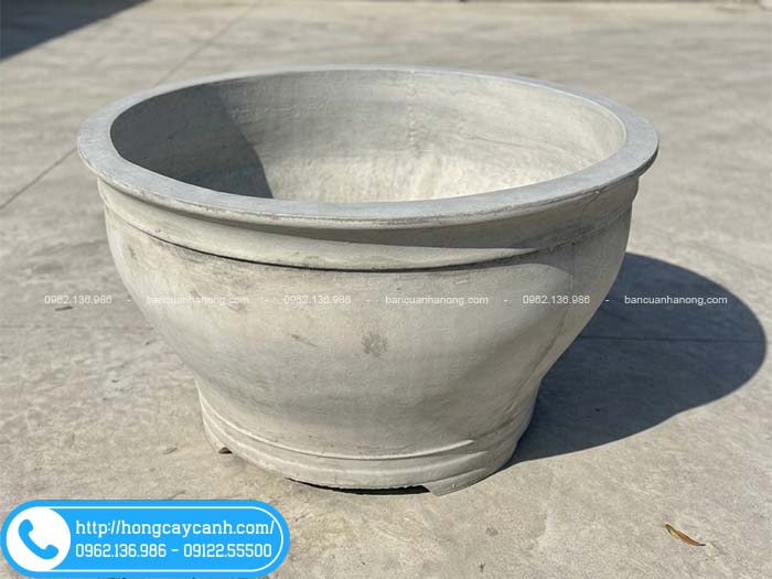 Chậu xi măng tròn 1m2 trơn 