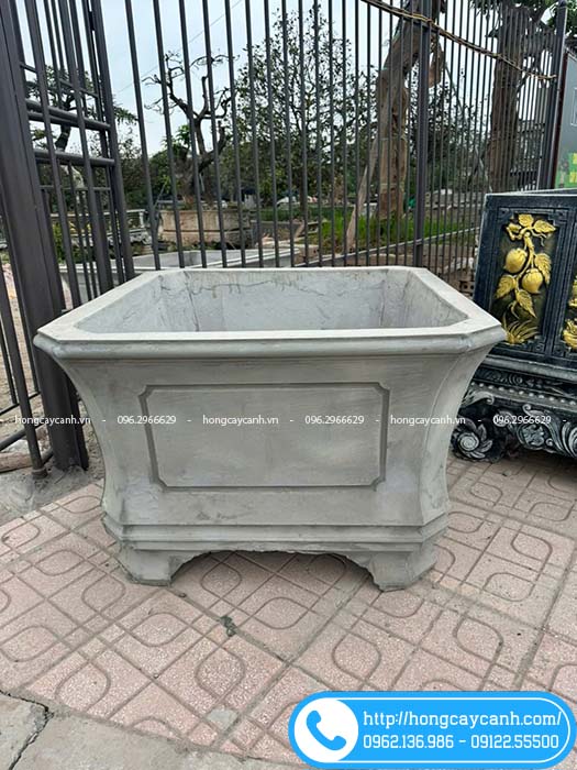 Chậu vuông 1m vát góc thô chưa sơn