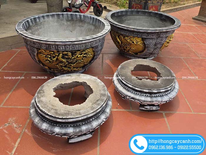 Xưởng giao chậu tròn 90cm và đôn