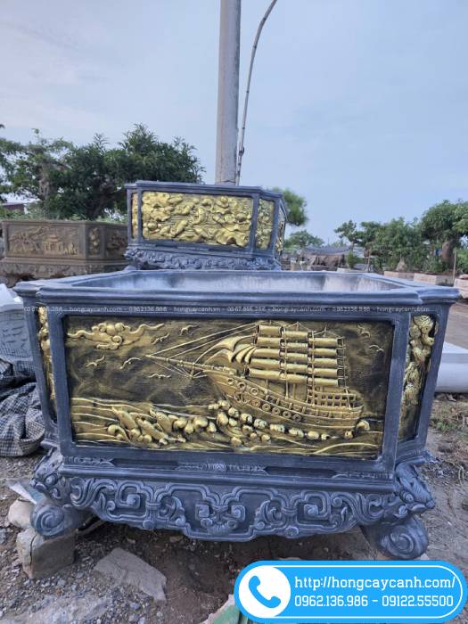 Xưởng sản xuất chậu vuông cỡ đại tại Văn Giang Hưng Yên