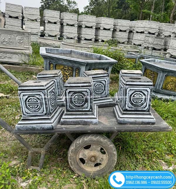 Đôn Chậu Cây Cảnh Hình Vuông 30cm